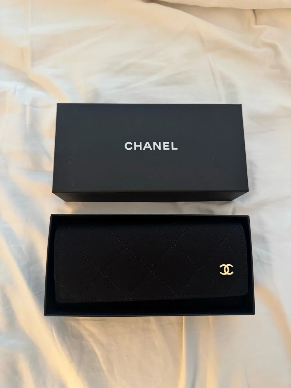 CHANEL Olive Oval Sunglasses with Gray Lenses